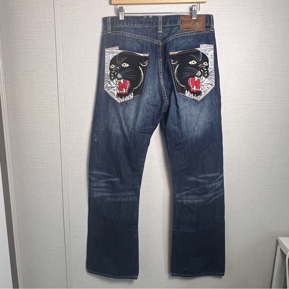 Ed‎ Hardy Christian Audigier Men’s 33×32 100% Cotton Denim Streetwear Jeans